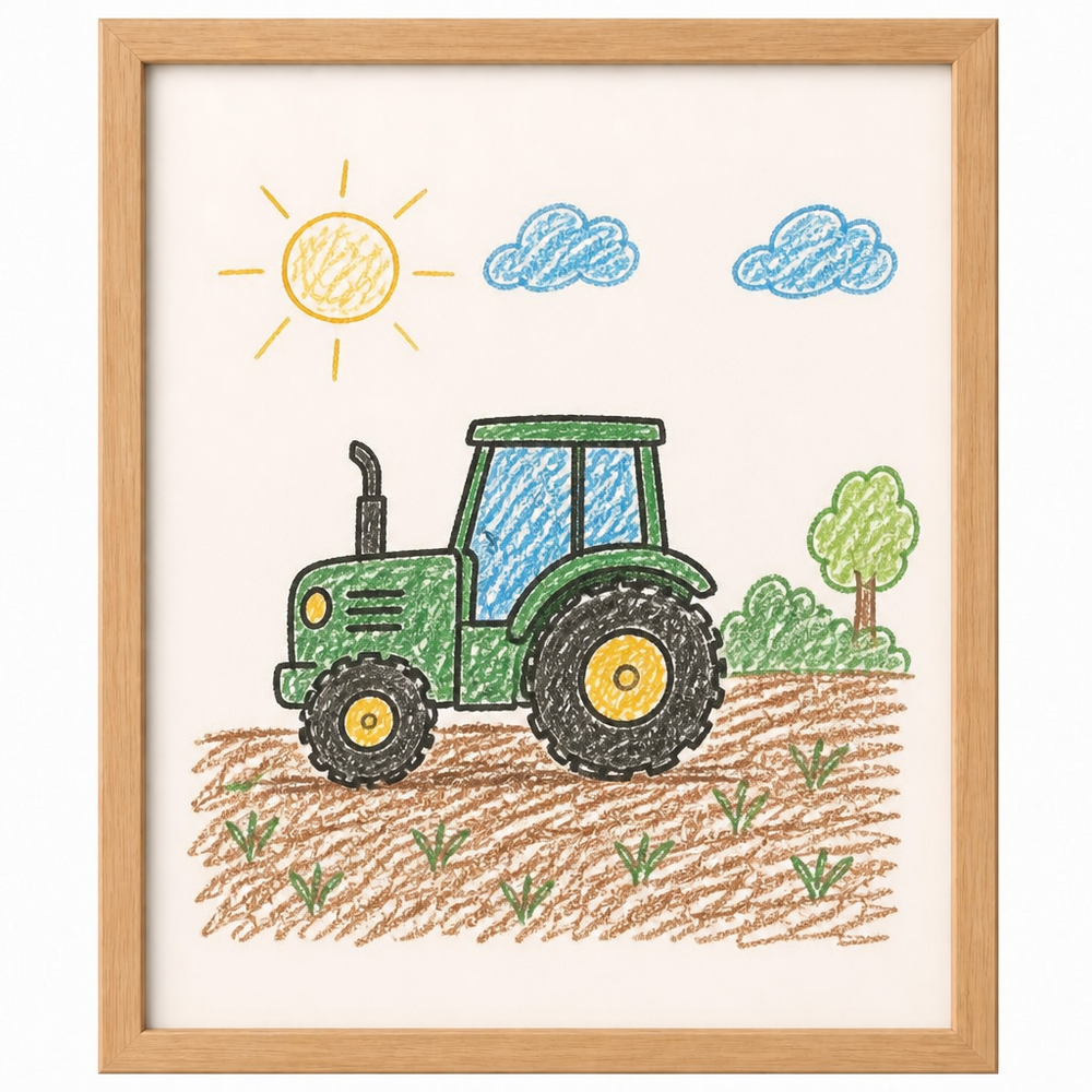 Traktor auf dem Feld